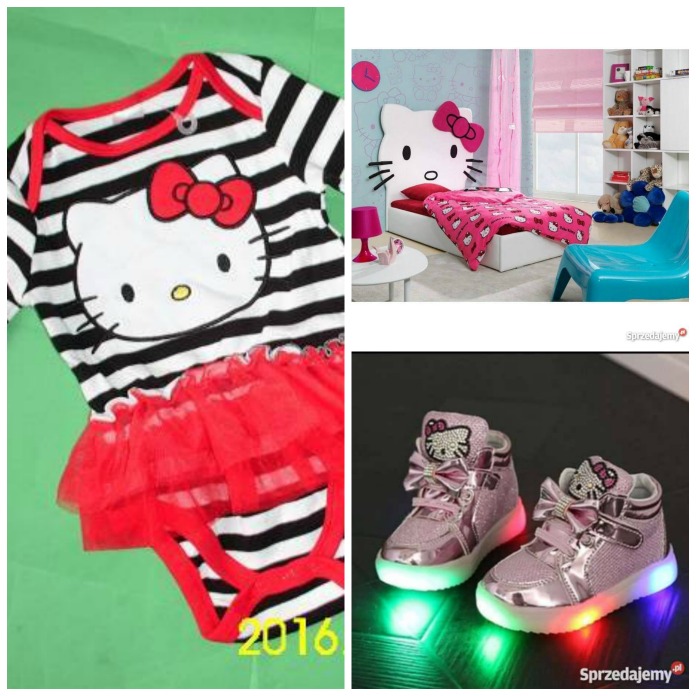 Ubranka z logo hello kitty