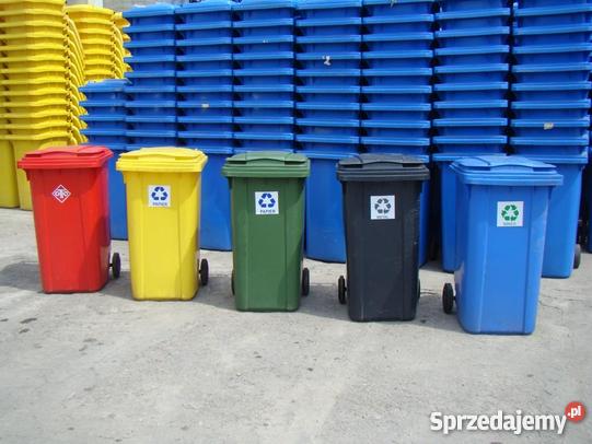 Kolorowe kosze do segregacji śmieci i odpadków