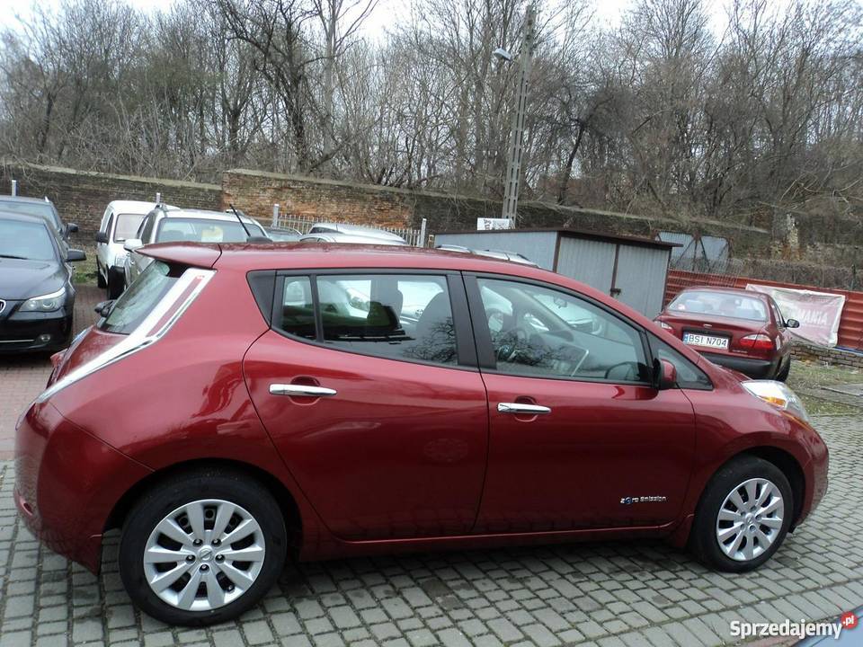 Nissan Leaf bordowy
