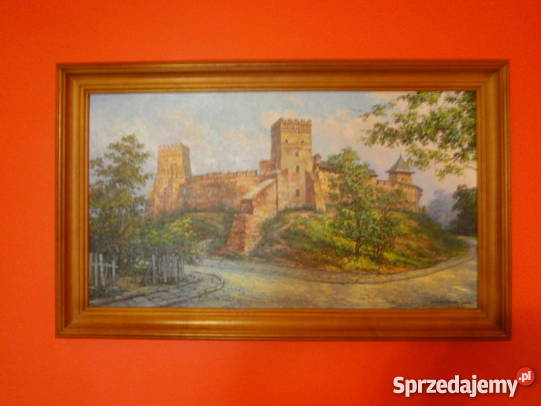 Obraz olejny przedstawiający zamek